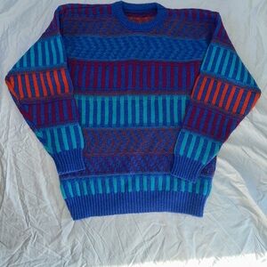 Vintage Multicolored Wool Blend Pullover Sweater